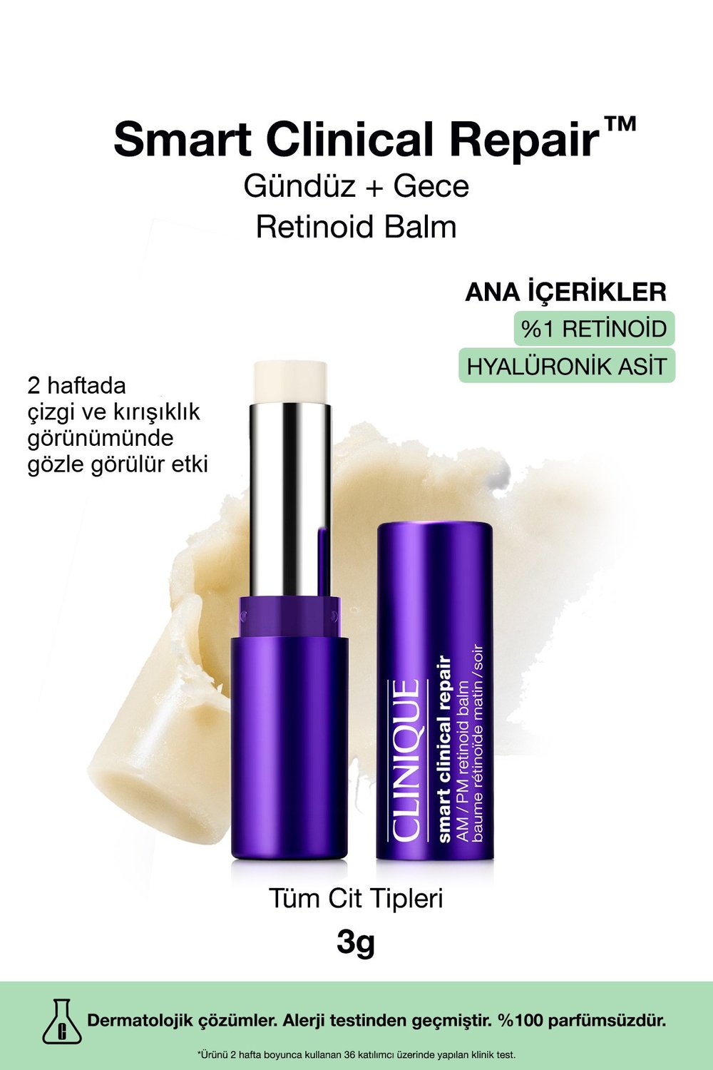 Smart Clinical Repair™ Çizgi Ve Kırışıklık Karşıtı Gündüz+Gece %1 Retinoid Balm 3g | Hyalüronik Asit