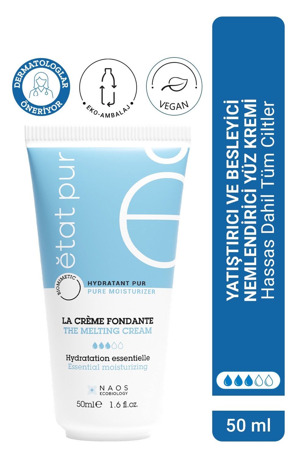 The Melting Cream Yatıştırıcı Hassas & Normal Ciltler için Nemlendirici Yüz Bakım Kremi 50 ML