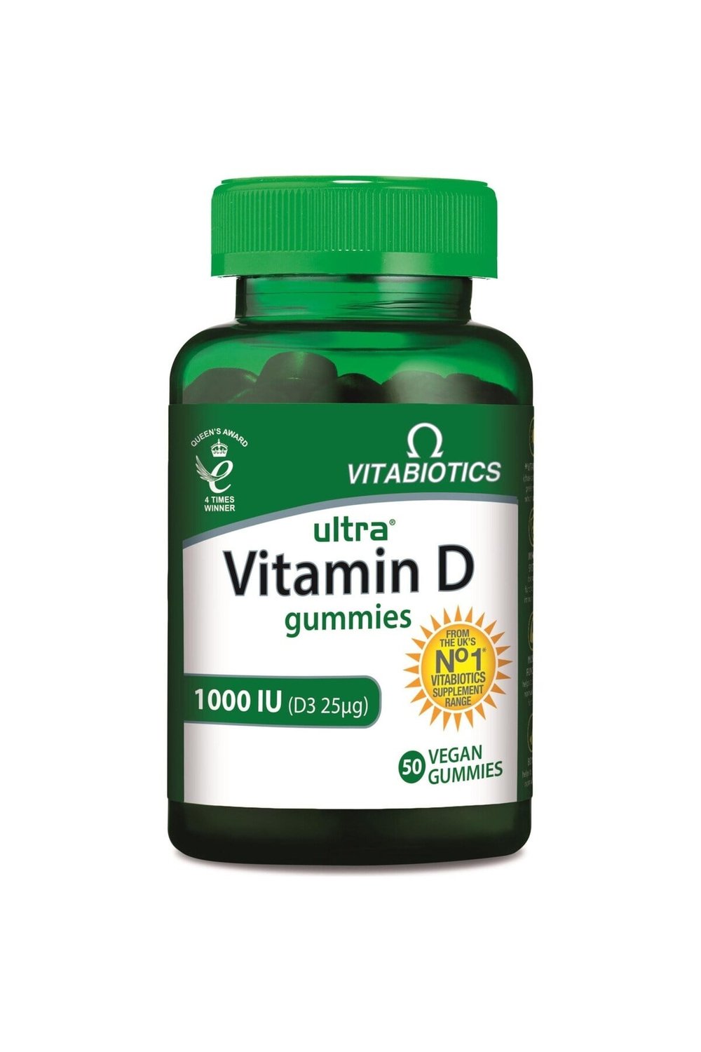 Ultra Vitamin D Gummies 1000IU 50 Vegan Gummies