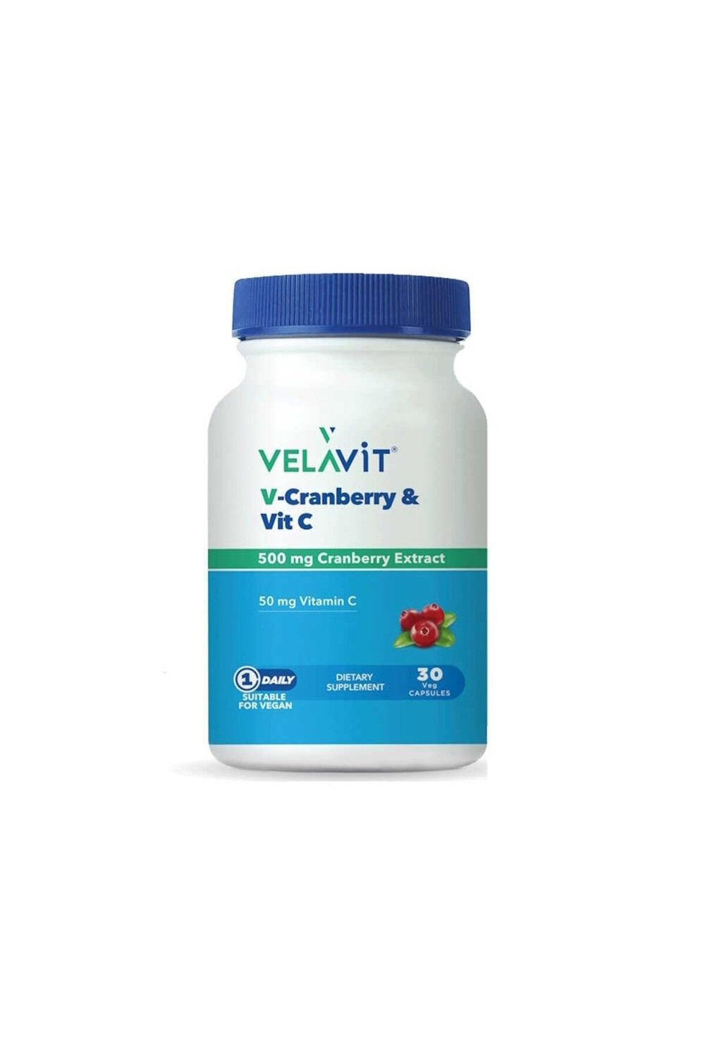 V-Cranberry & Vit C - Cranberry içeren Takviye Edici Gıda - 30 Kapsül
