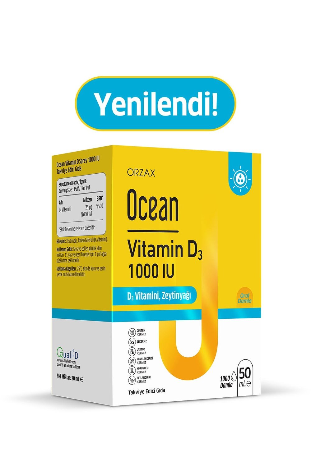 Vitamin D3 1000 IU Damla 50 ml
