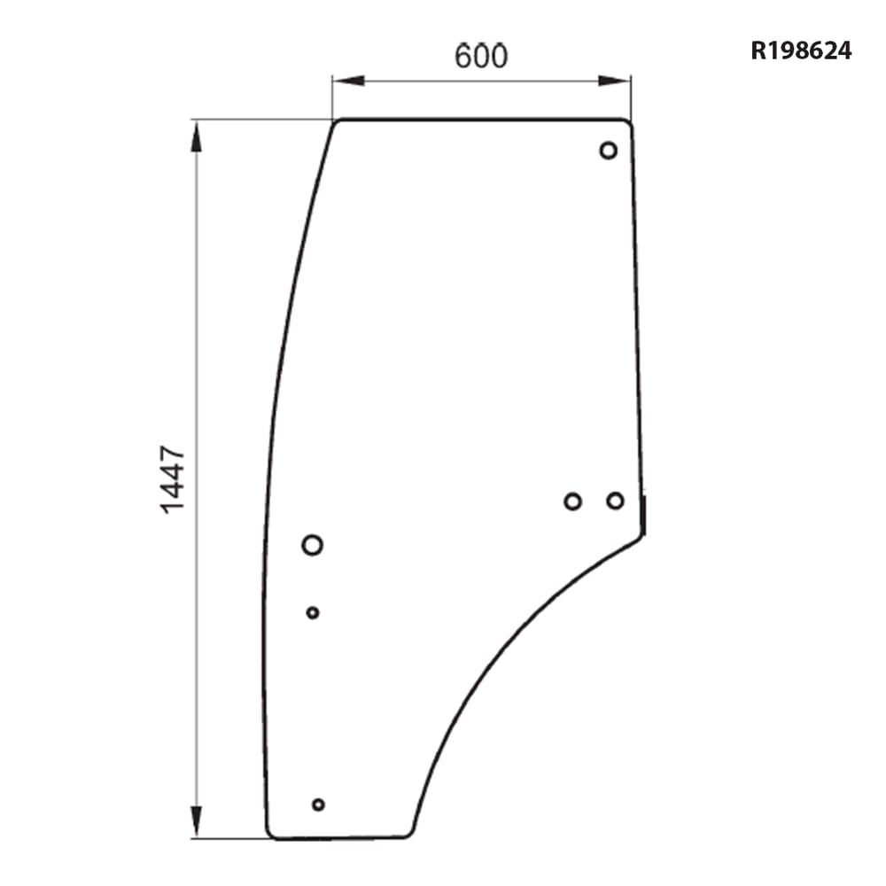 John Deere 5075E Sol Kapı Camı