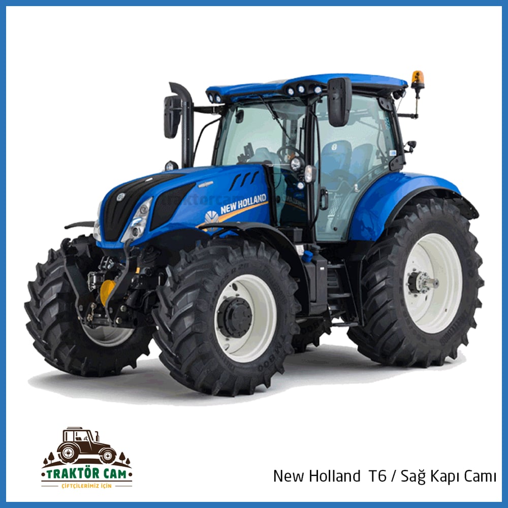 New Holland T6 Sağ Kapı Camı
