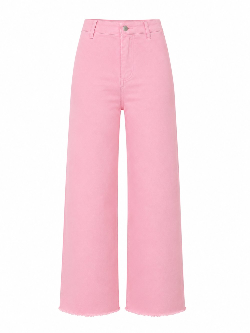 KESİK PAÇA WIDE LEG JEAN - PEMBE