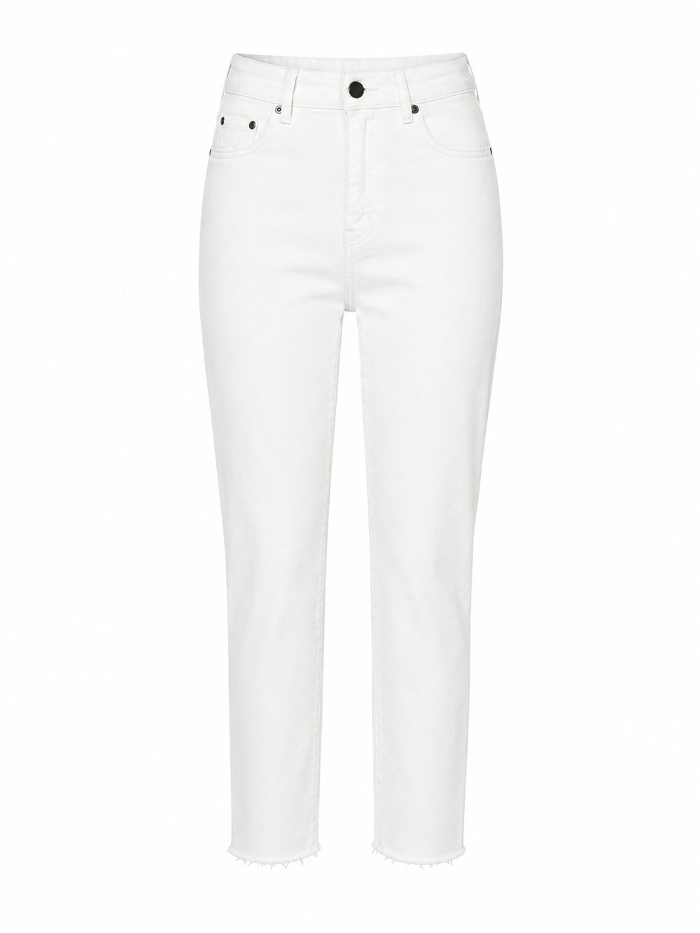 PREMIUM KALIP KESİK PAÇA MOM JEAN - BEYAZ