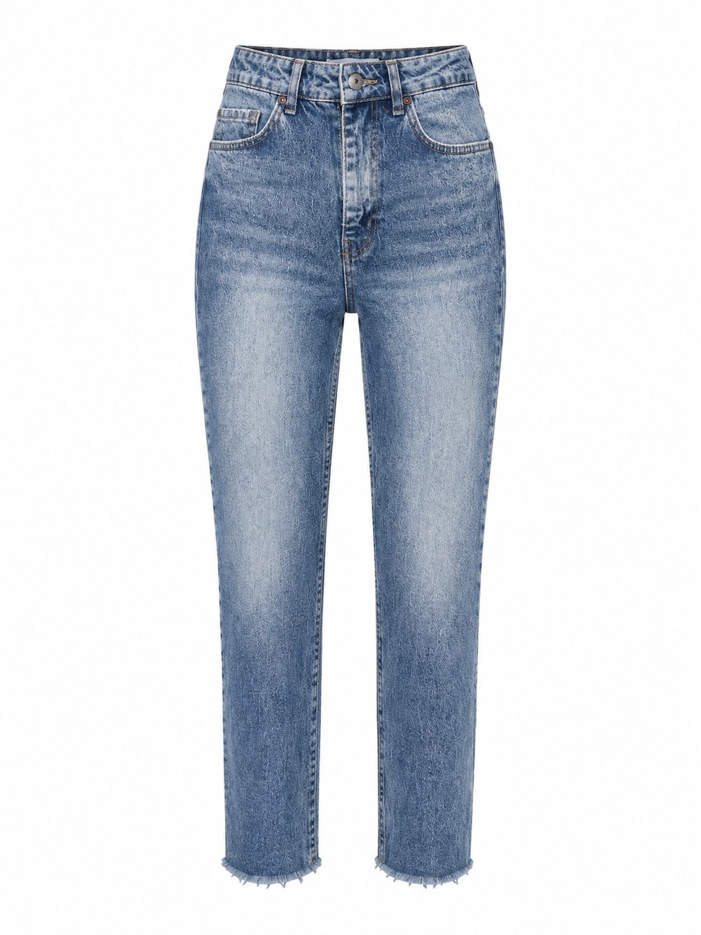PREMIUM KALIP KESİK PAÇA MOM JEAN - MAVİ