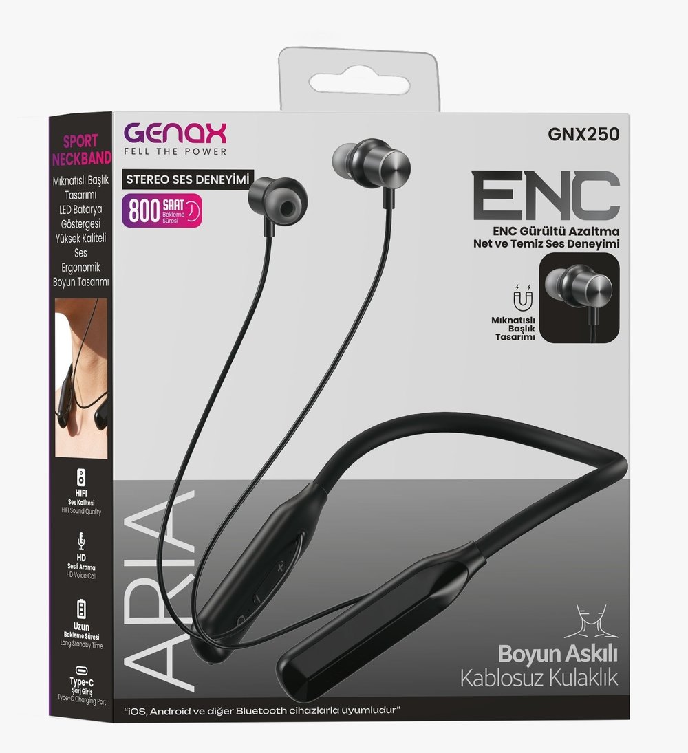 ARIA Boyun Askılı Kablosuz Bluetooth Kulaklık