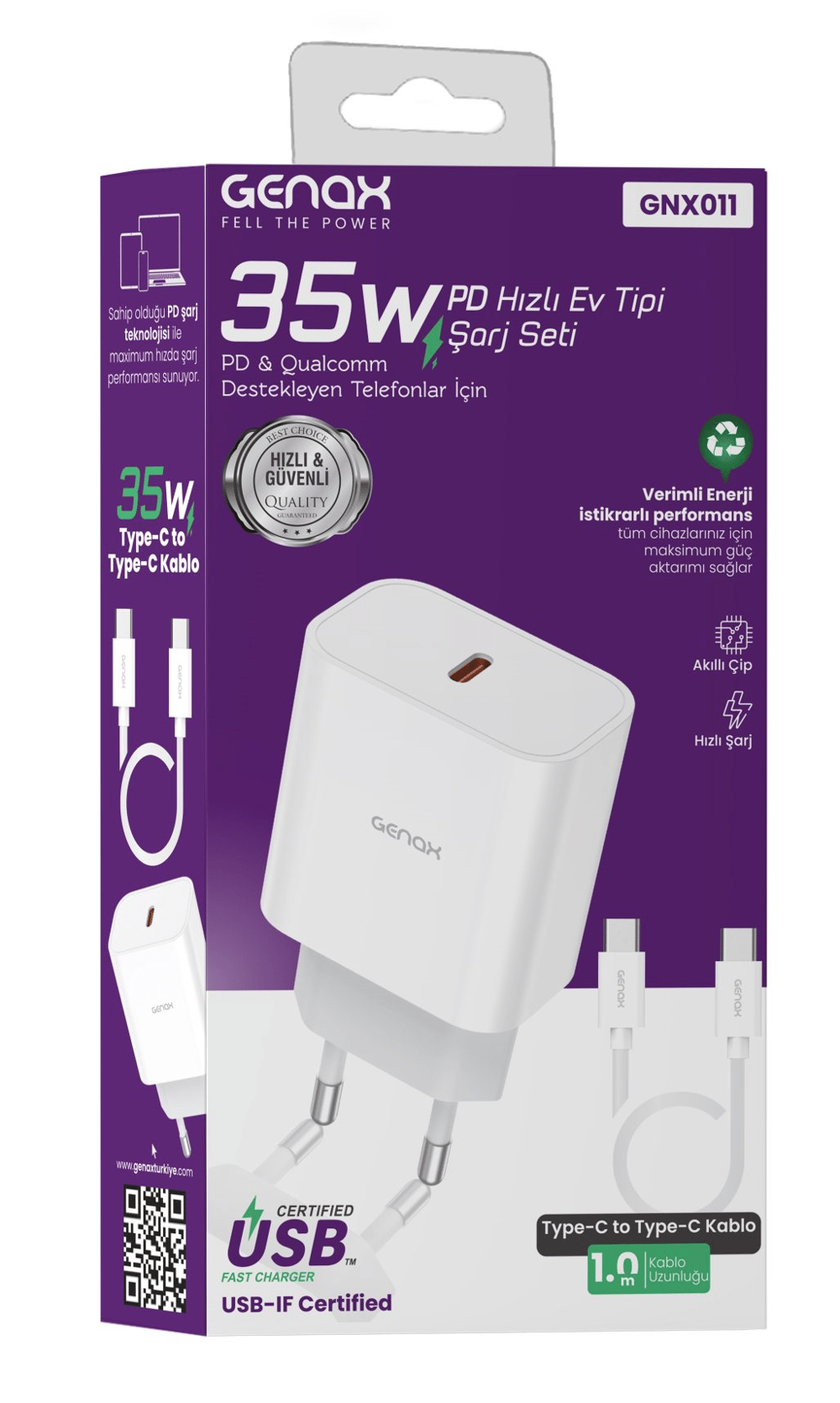 Toptan 35W Type-C to Type-C Hızlı Şarj Cihazı Seti 35W PD & QUALCOMM