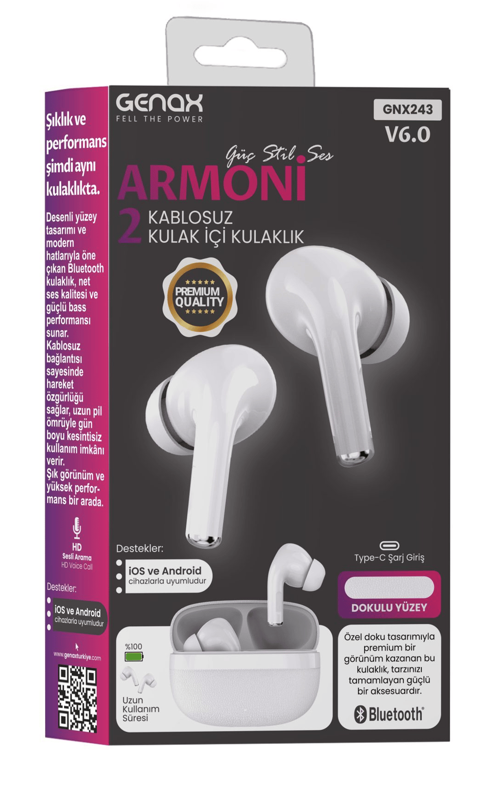 Toptan ARMONİ 2 v6.0 Bluethooth 5.3 Kablosuz Kulakiçi Kulaklık 
