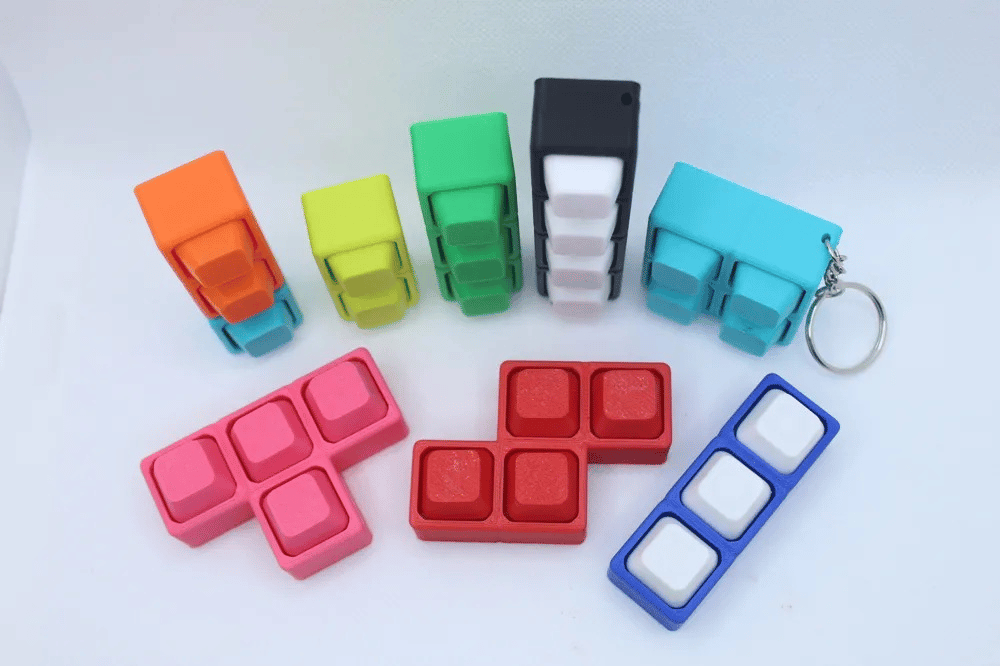 Mekanik Klavye Tuşu Stres Atıcı Fidget Anahtarlık