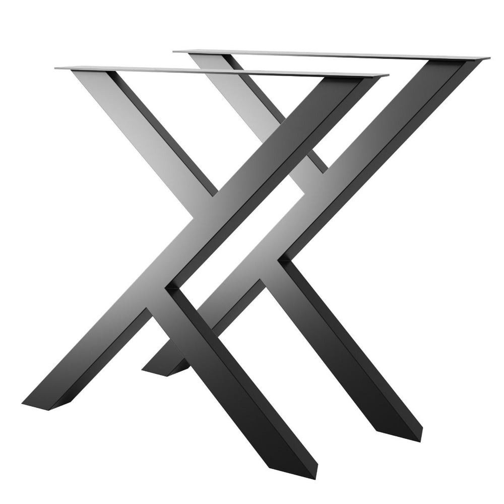 Demirlab Belaga X Metal Masa Ayağı 72x70 cm | 60x60 Profil | El İşçiliği | 2'li Takım | Siyah