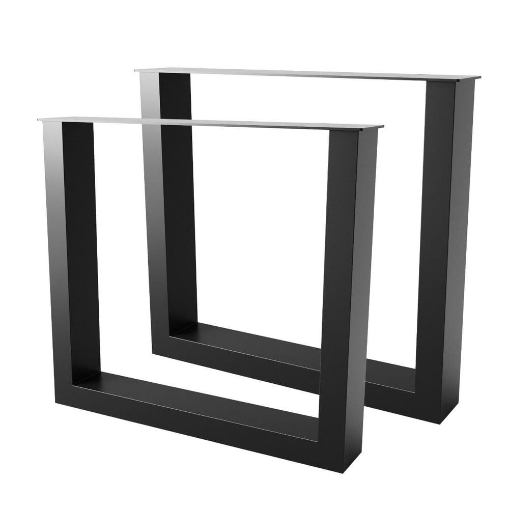 Demirlab Oslo XL Metal Masa Ayağı Takımı (2 Adet) 72 cm | 80 cm | 120x60 Profil | Siyah