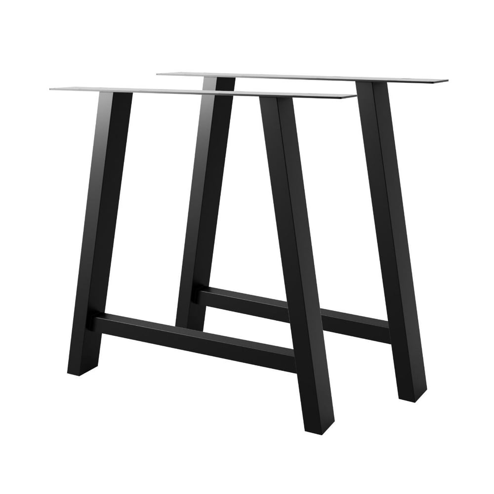 Demirlab Thusia A Lite Metal Masa Ayağı Takımı (2 Adet) | 72 cm | 80x40 mm Profil | Siyah