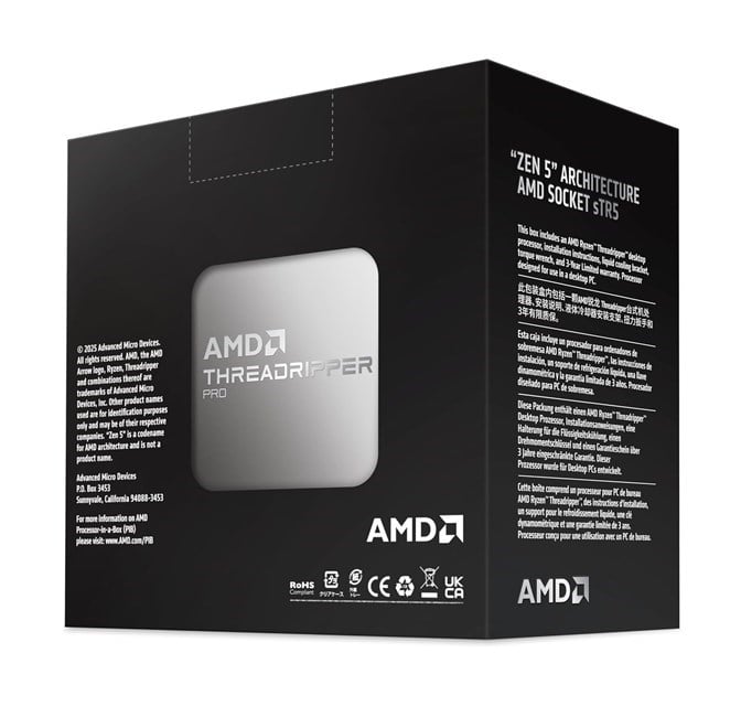 Amd Ryzen TR PRO 9965WX sTR5Pin 350W Fansız Box