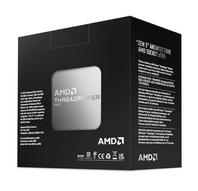 Amd Ryzen TR PRO 9975WX sTR5Pin 350W Fansız Box