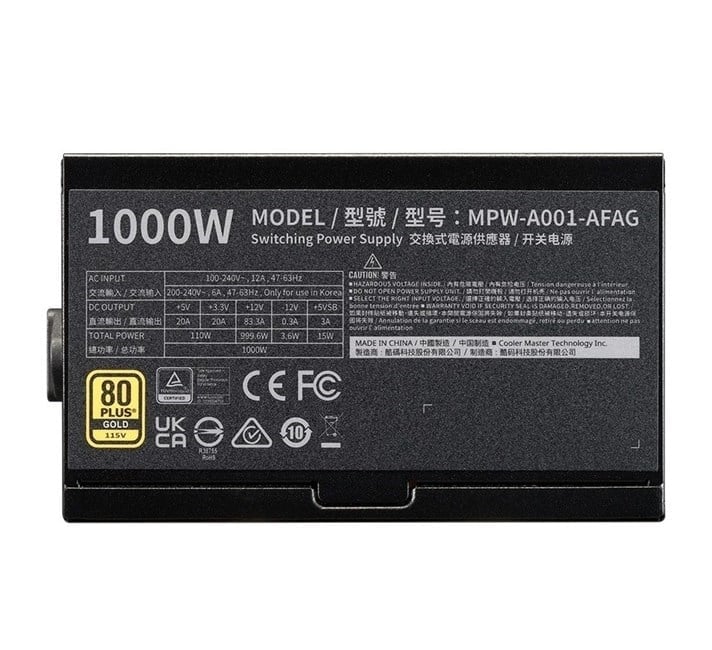Cooler Master 1000W 80+ Gold PCIe Gen 5.0