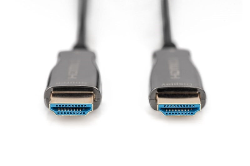 Digitus HDMI Fiber Kablo Altın Uçlu Siyah (20m) 4K