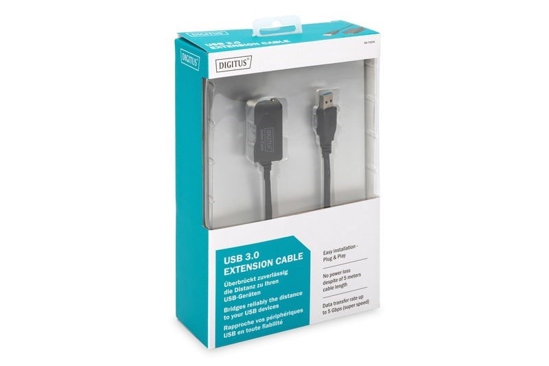 Digitus USB Uzatma Kablosu Siyah (5m)