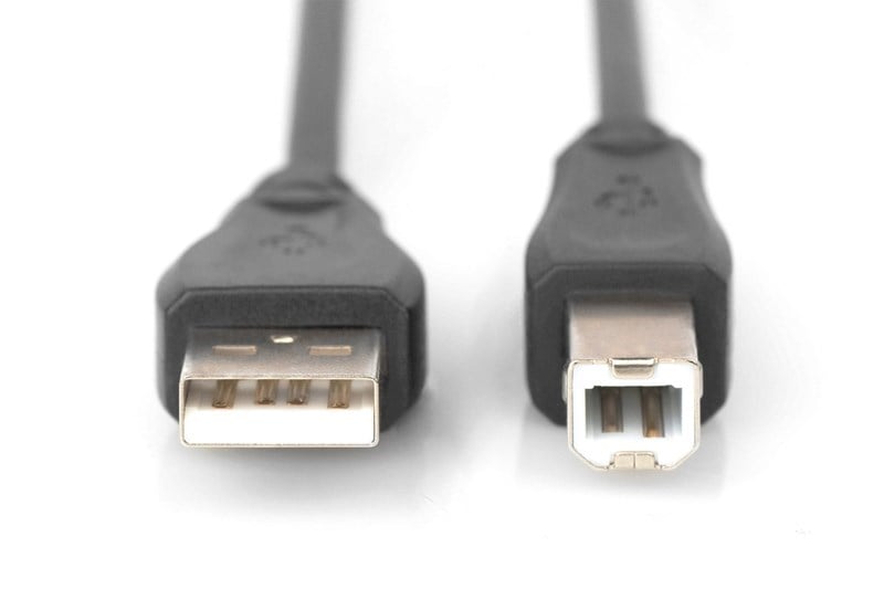 Digitus Yazıcı Kablosu Siyah USB2.0 Zırhlı (1.8m)
