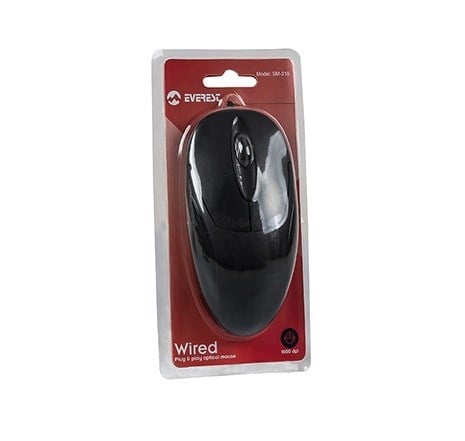 Everest Kablolu Mouse Siyah (SM-216)