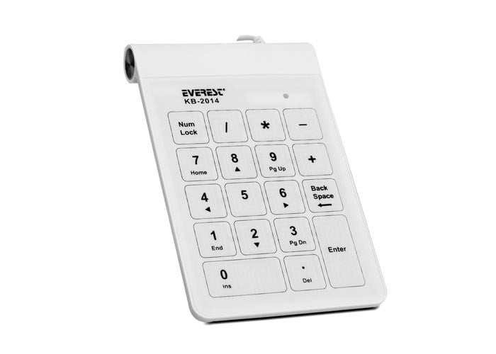 Everest USB Numerik Beyaz Klavye (KB-2014)