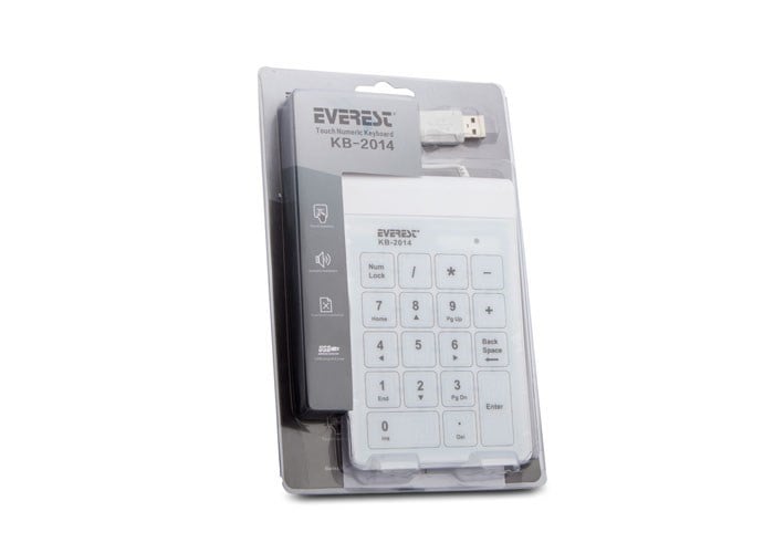 Everest USB Numerik Beyaz Klavye (KB-2014)