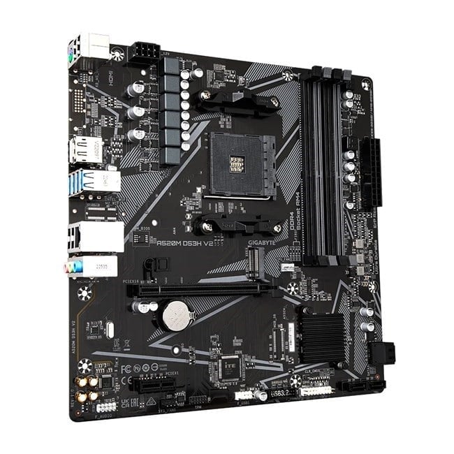 Gigabyte A520M DS3H V2 AM4 Ryzen DDR4 Hdmi Dp