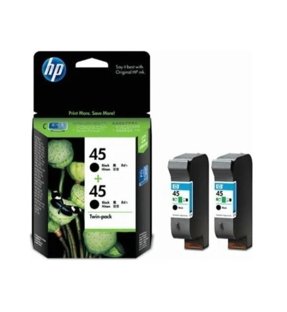 HP 45 51645AA Siyah Mürekkep Kartuş (2li)
