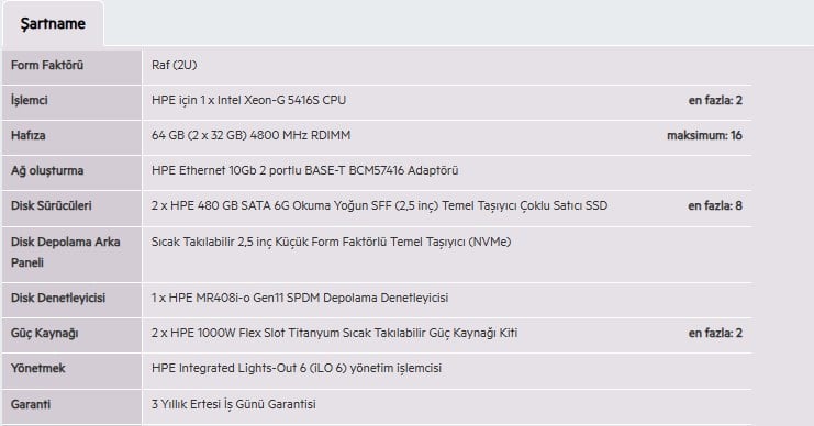 HPE DL380 Gen11 Gold 5416S-64GB-2x480G-2U (P81784)