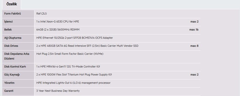 HPE DL380 Gen11 Gold 6530 64GB-2x480G-2U (P81787)