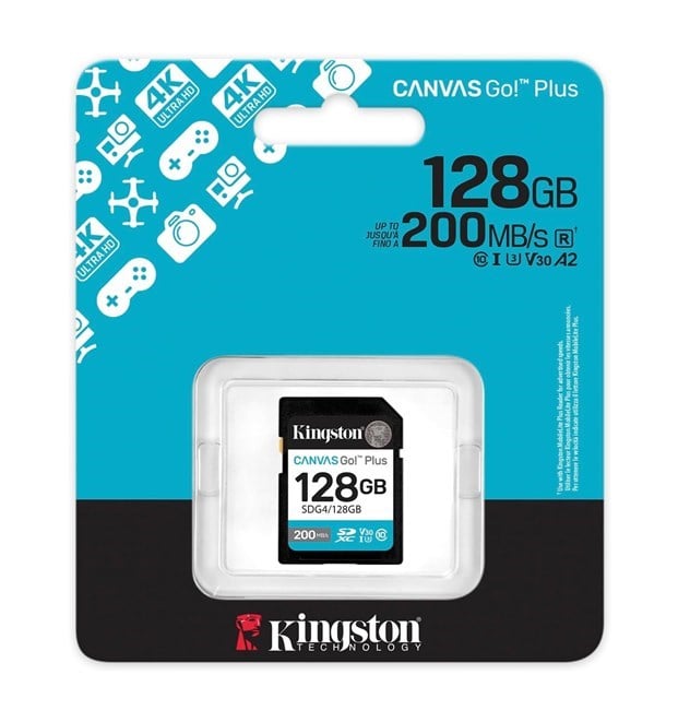 Kingston 128GB SDXC Canvas Go+ 200MB/s SDG4/128GB
