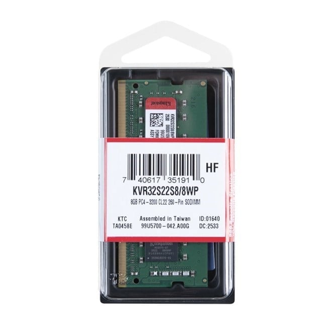 Kingston 8GB 3200 DDR4 KVR32S22S8/8WP (NB)