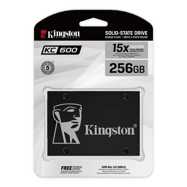 Kingston KC600 256GB 2.5 SATA SSD (550/500MB)