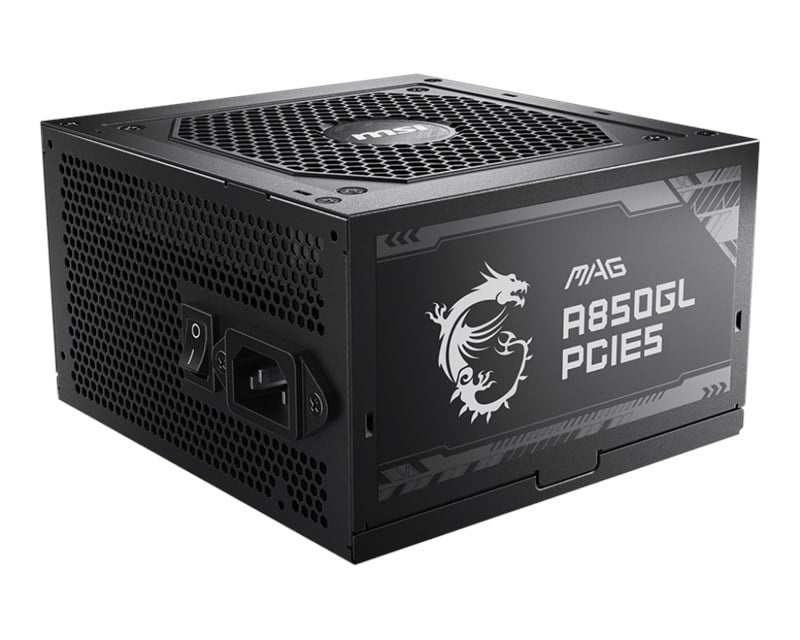 MSI 850W 80+ Gold (MAG A850GL PCIE5) Full Modular