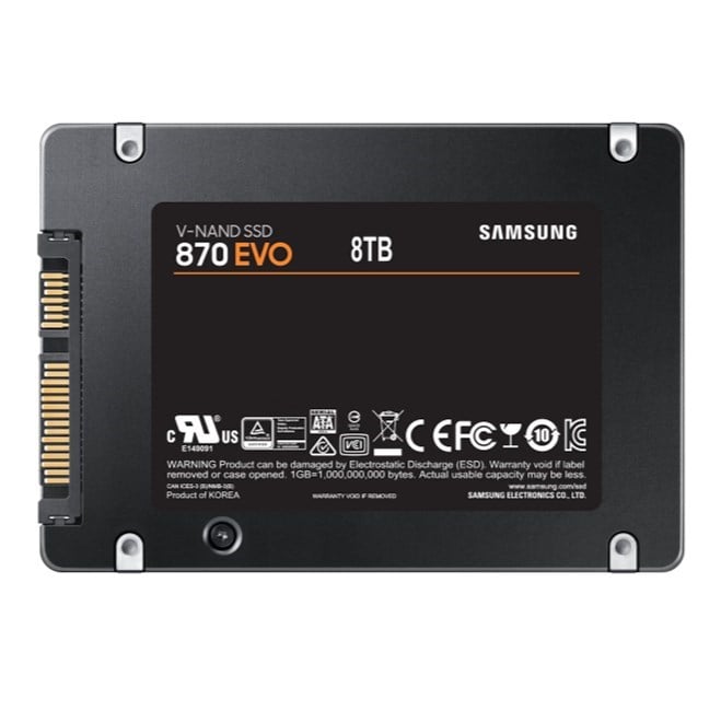 Samsung 870 Evo 8TB 2.5 SATA SSD (560-530MB/s)