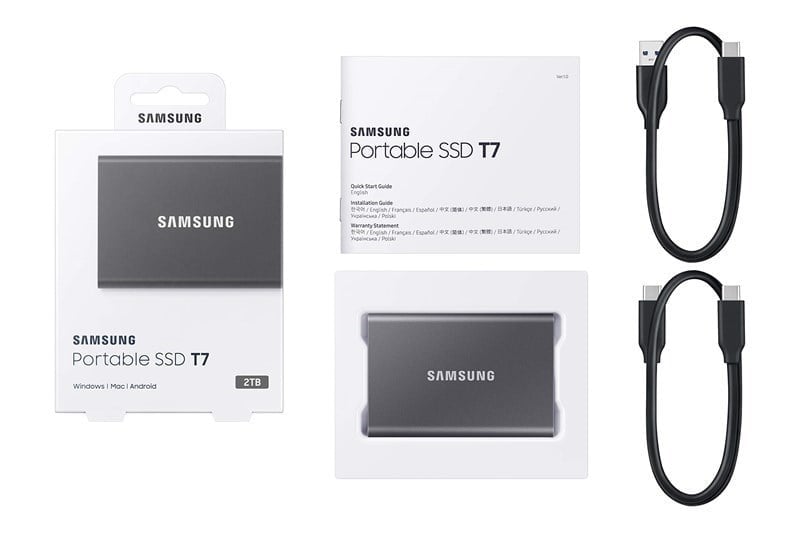 Samsung T7 2TB Usb 3.2 Gen 2 Type-C Gri