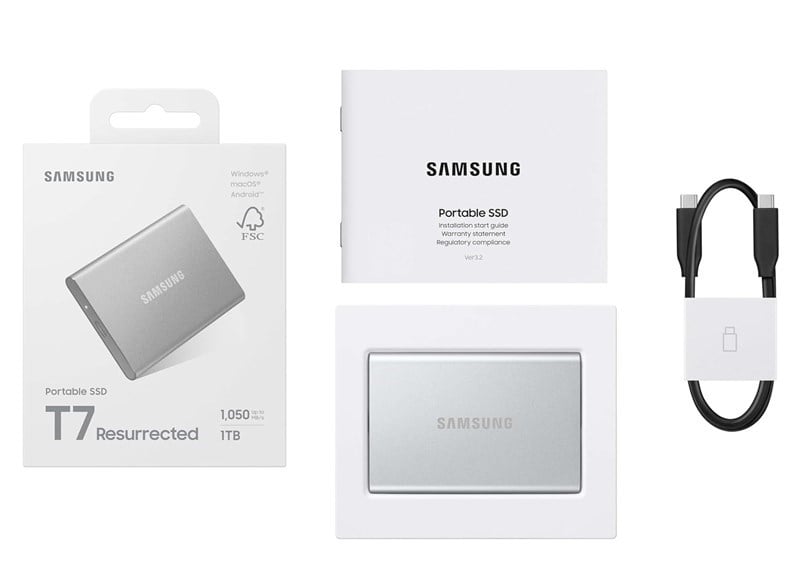 Samsung T7R 1TB Usb 3.2 Gen2 Type-C Gri
