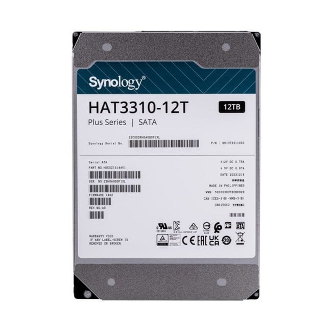 Synology 12TB 3.5 NAS 7200rpm (HAT3310-12T)
