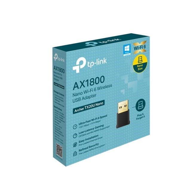 Tp-Link USB Adaptör WiFi6 (ARCHER TX20U NANO)