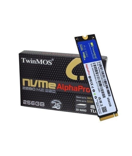TwinMOS AlphaPro 256GB NVMe M.2 SSD(3600/3250Mb/s)