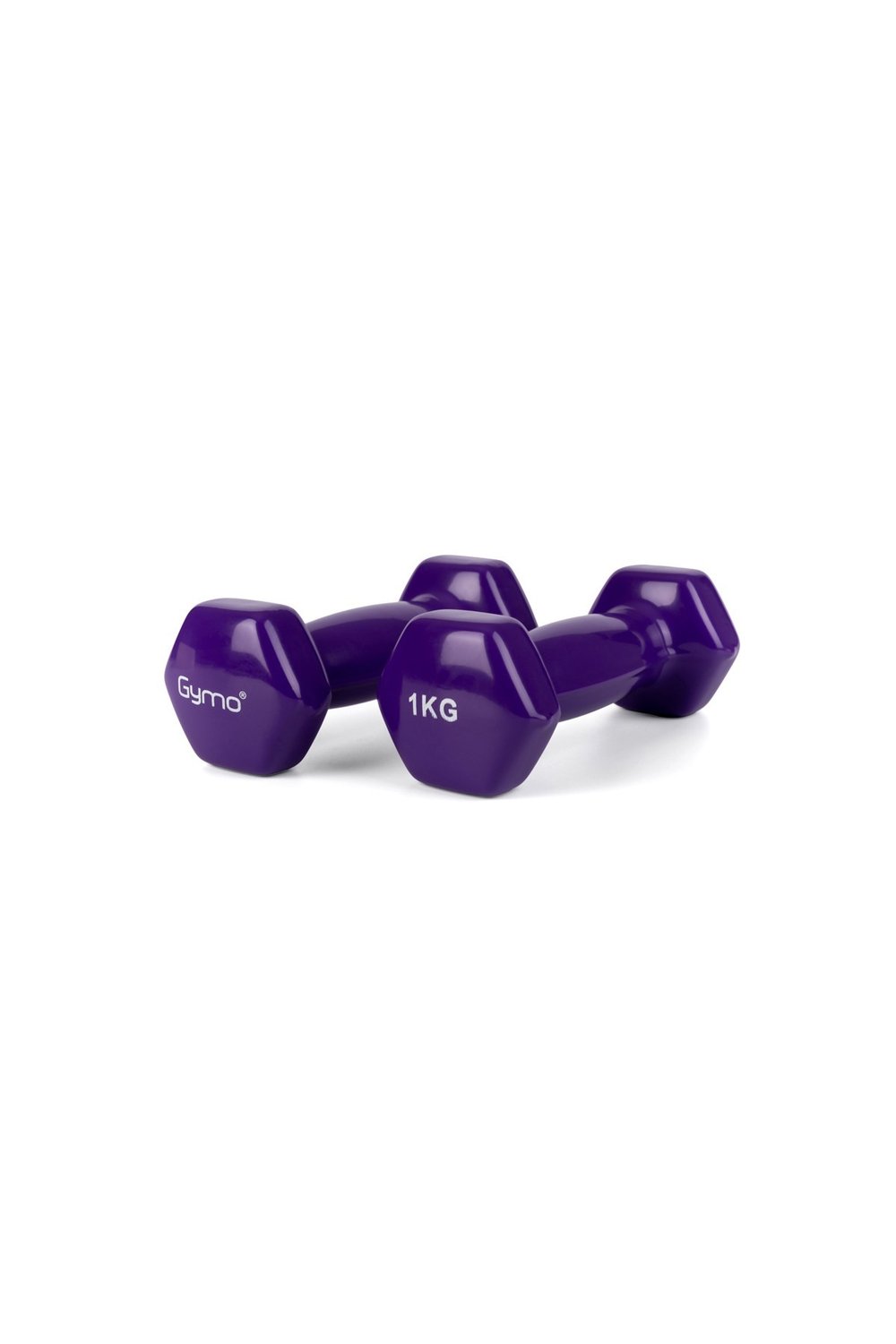Gymo Hex Shape Vinil Dambıl 2x1kg Mor