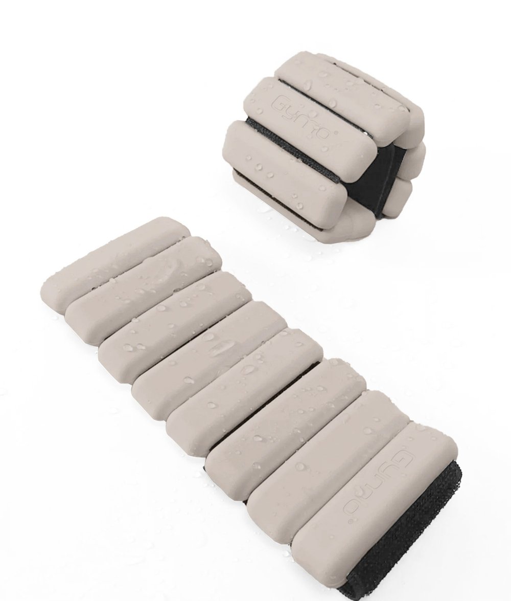 Gymo Pro Series Ayarlanabilir Silikon Bilek Ağırlığı 2x1kg Bej