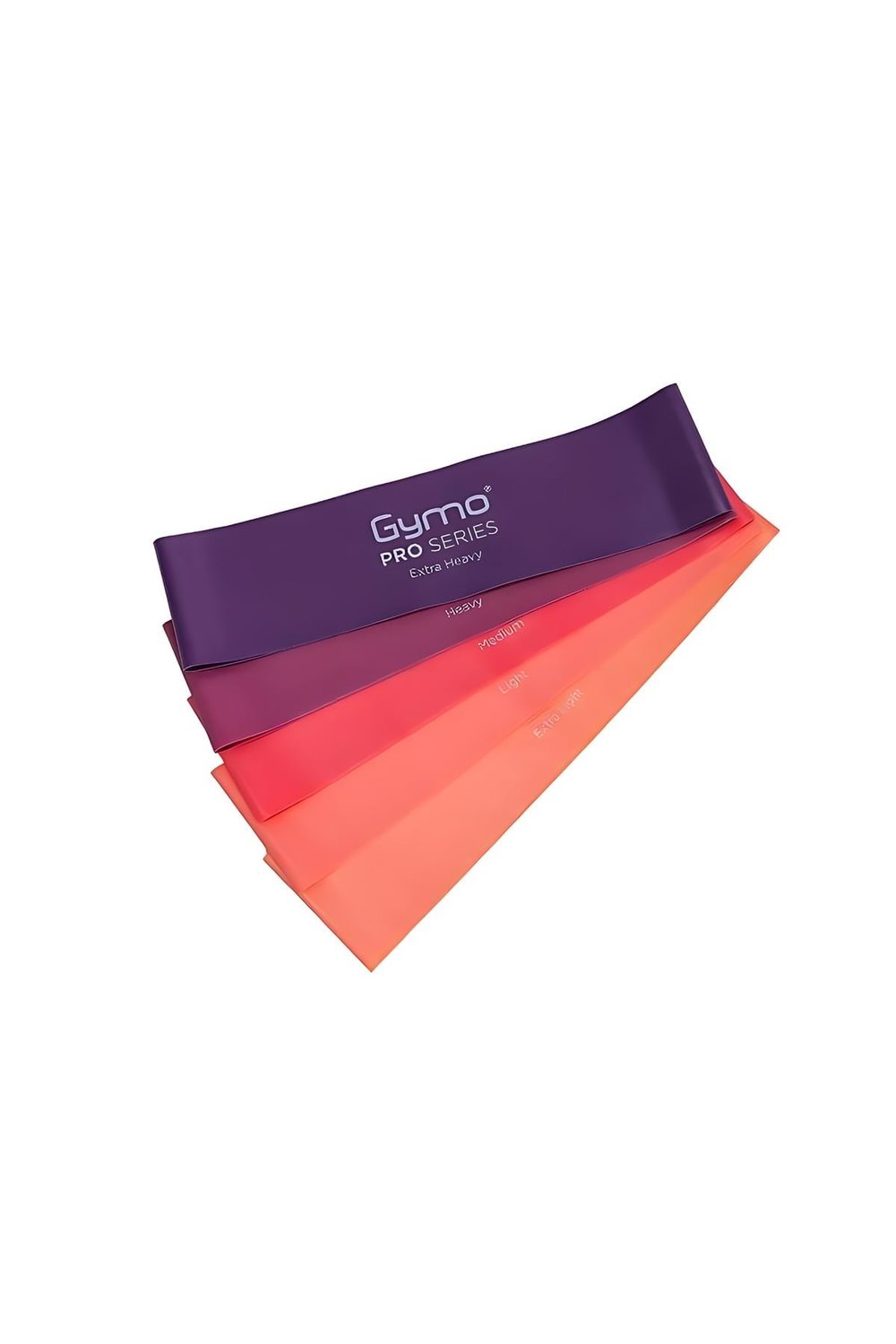Gymo Pro Series Çantalı Direnç Bandı Fitness Pilates Esnetme Lastiği 5li Set Mor 7.5 cm