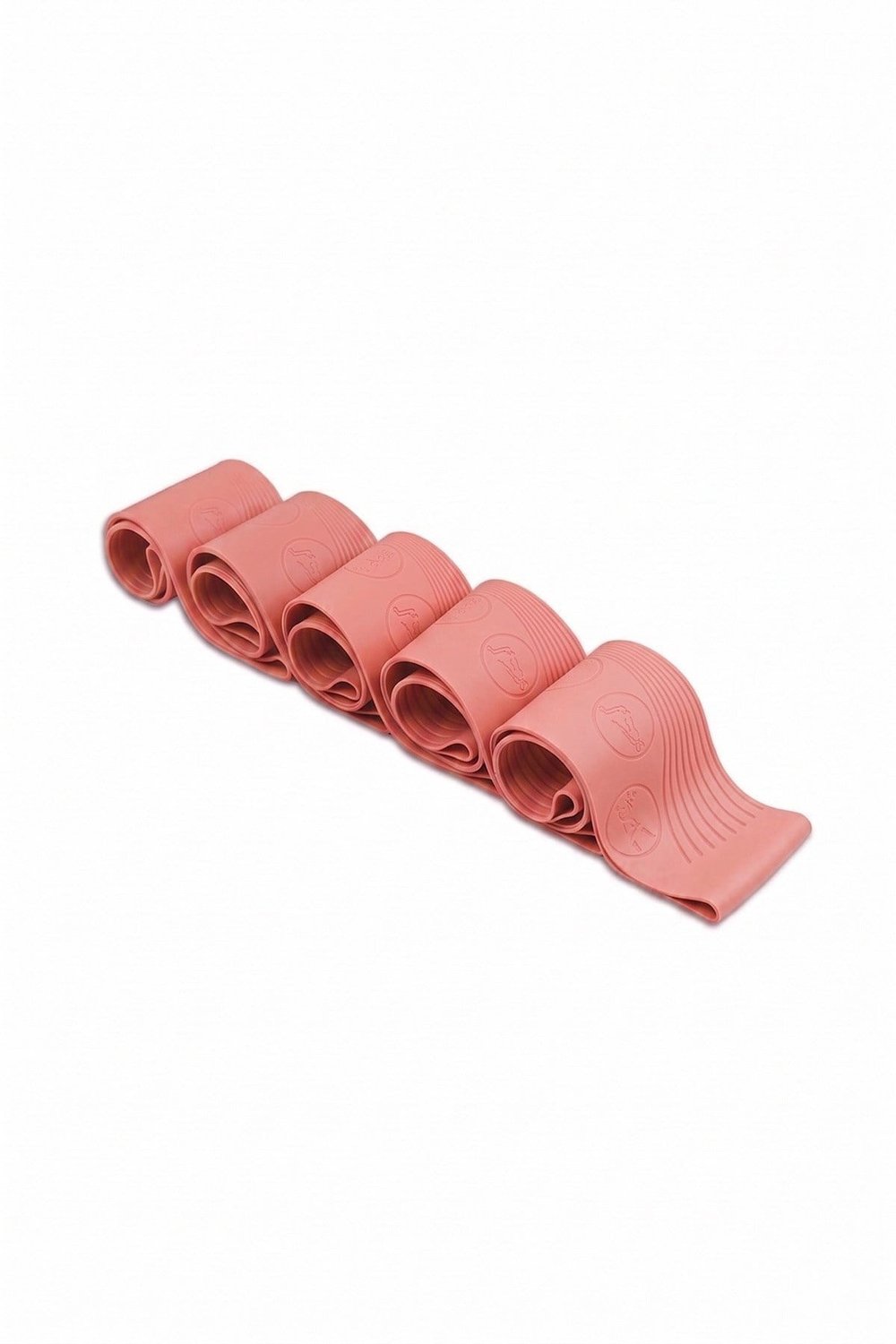 Gymo Pro Series Çantalı Direnç Bandı Fitness Pilates Esnetme Lastiği 5li Set Silikon Somon