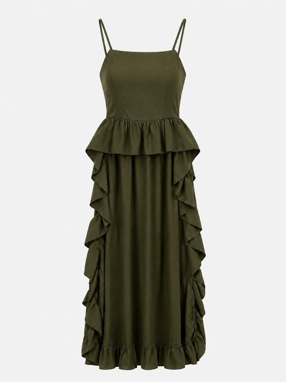 Virginia Haki Crop Elbise
