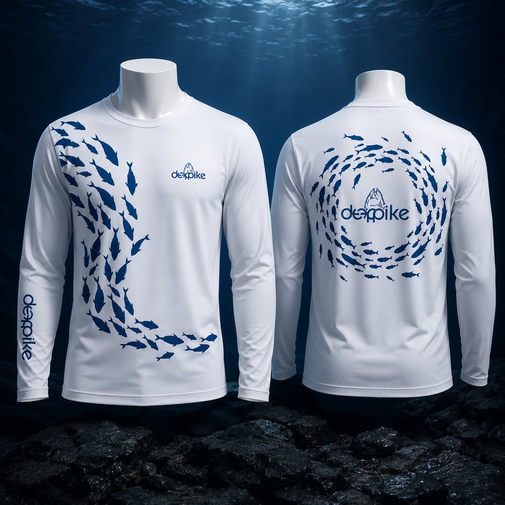 DeepPike Kapşonlu Tişört | Uzun Kollu | Beyaz