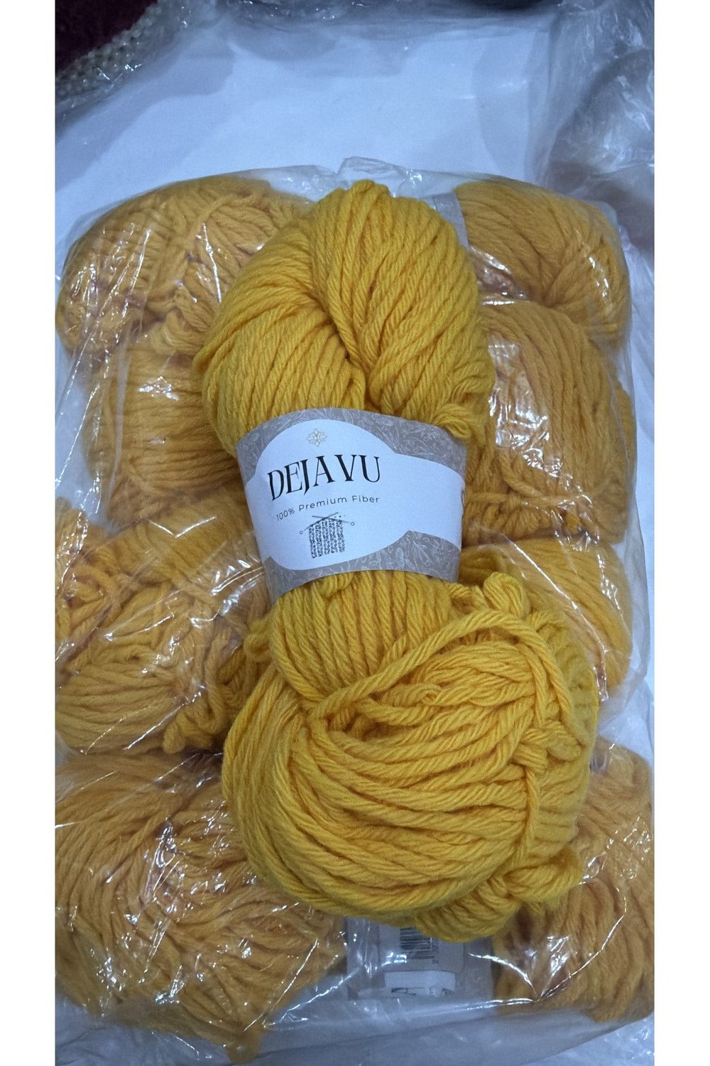 Etrofil yün çile ip (500 gram) sarı