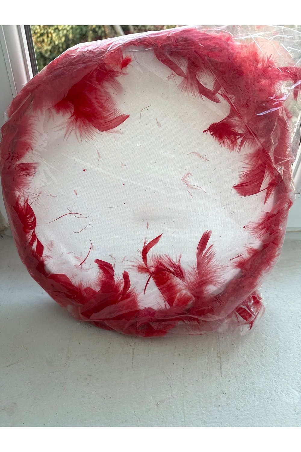 Tüylü zilli tef (32 cm) orta kısmı yazı ile yazılabilir