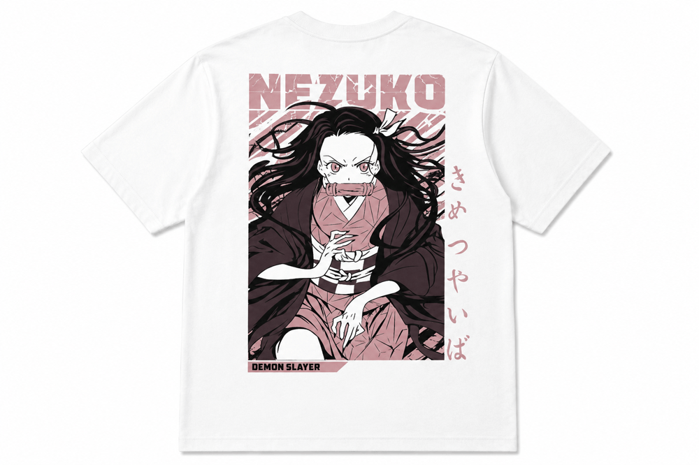 Nezuko Anime Baskılı Tişört – Unisex