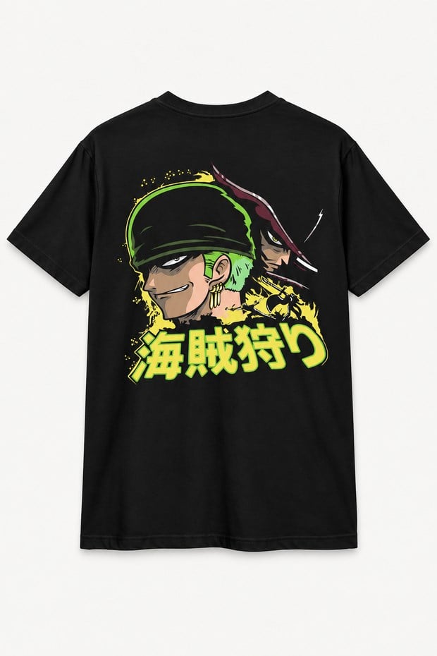One Piece – Roronoa Zoro Üç Kılıç Stili Anime Tişört